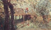 Telemaco signorini The Wooden Footbridge at  Combes-la-Ville (nn02) china oil painting reproduction